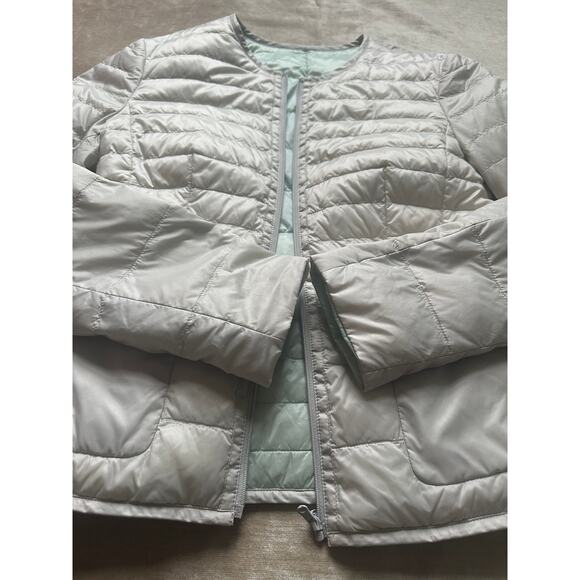 Hugo Boss woman Packable Lightweight Puffer down Jacket sage green gray white xs - Picture 14 of 16